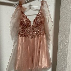Beautiful rose gold pink dress